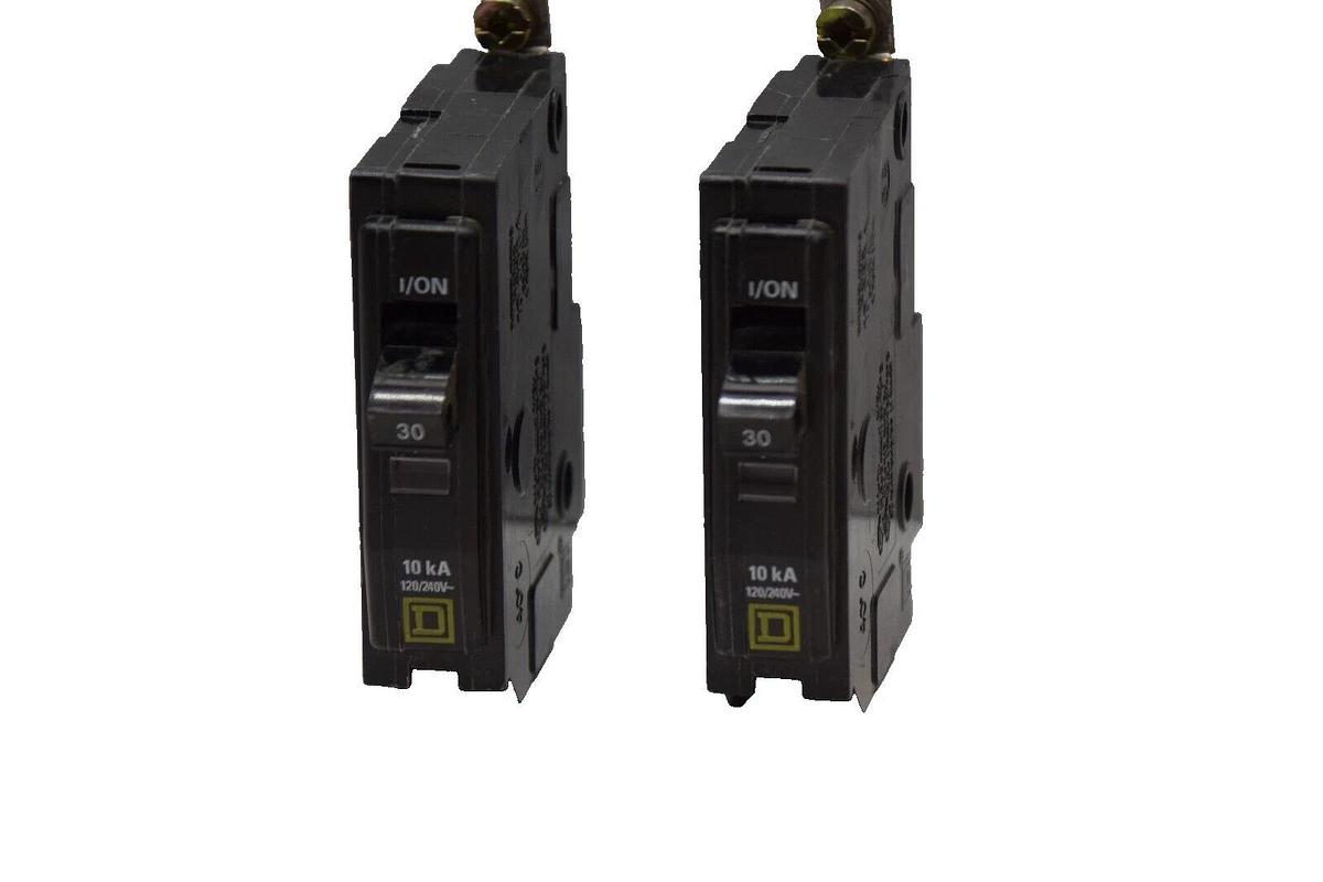 (Lot of 2) Square D Breaker HACR QOB 30A 30 Amp AD-7263 1 pole 1p 120/240v NEW