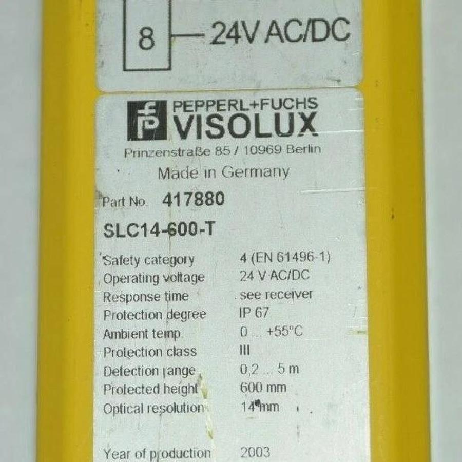 Used PEPPERL + FUCHS Visolux SLC14-600-T 417880 Photo Safety Sensor