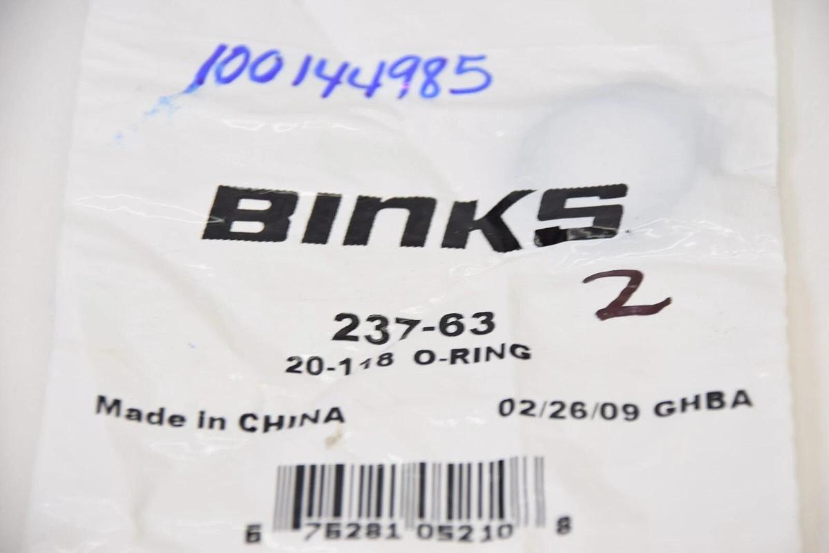 (NEW - Pack of 2) BINKS 237-63 23763 O-Ring