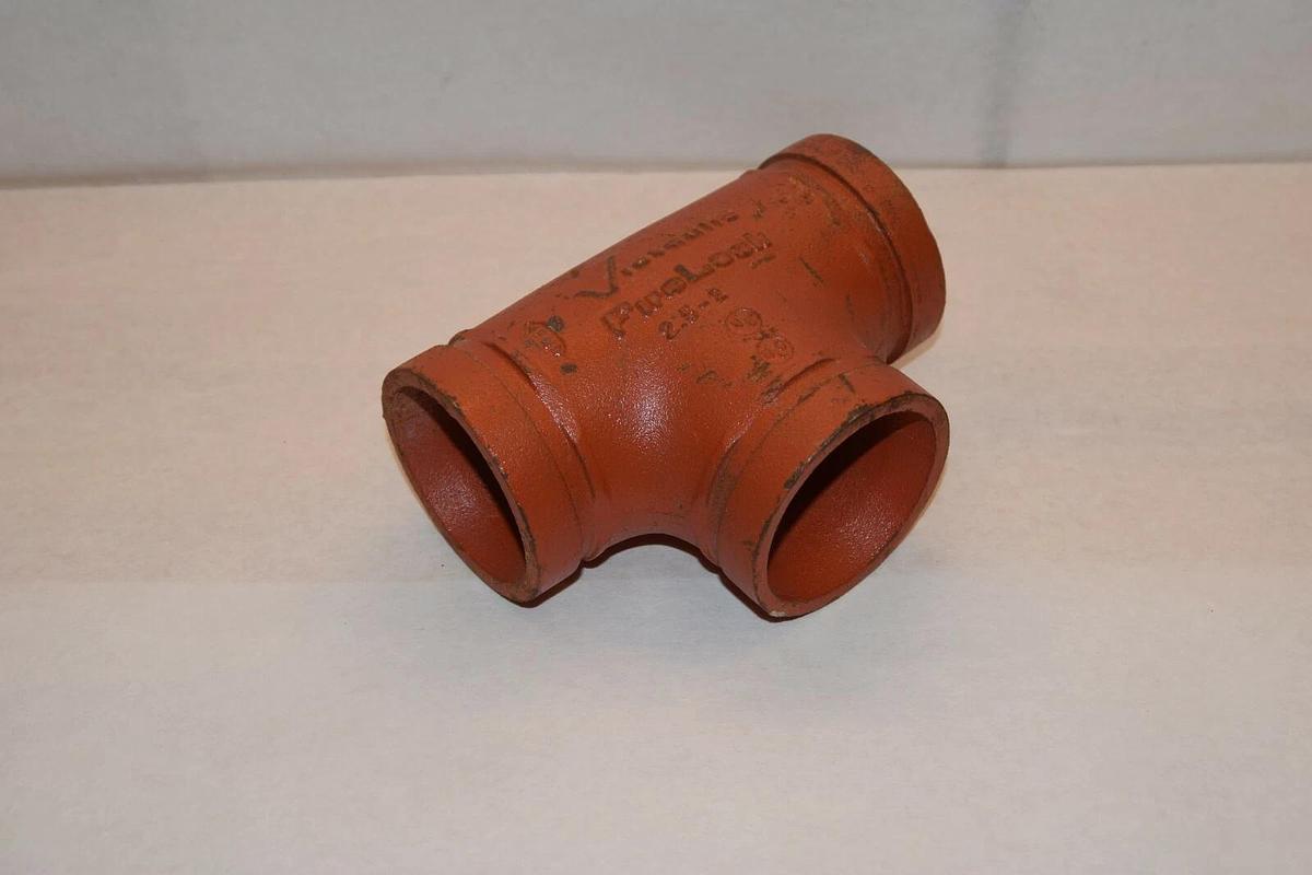 NEW (LOT OF 2) VICTAULIC FIRELOCK C-E=3" 77P 2.5-2 TEE