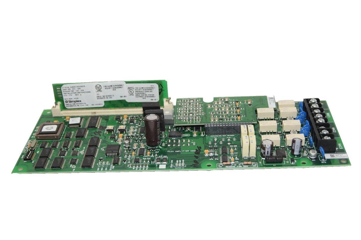 Used SIMPLEX 566-253 0566523 Flex Amplifier Assy w/ Decoder 637-996 Fire Alarm Panel