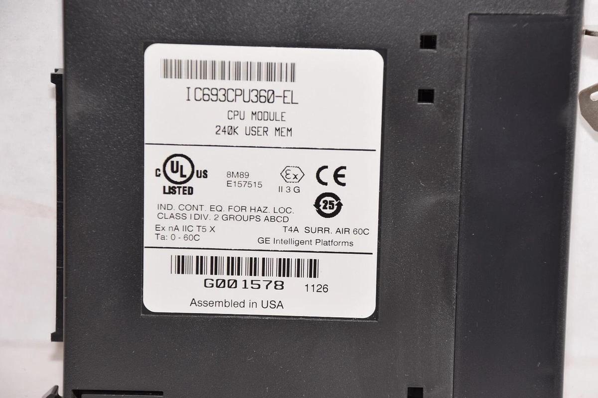 Used GE FANUC CPU Module IC693CPU360-EL 240k Memory CPU Module