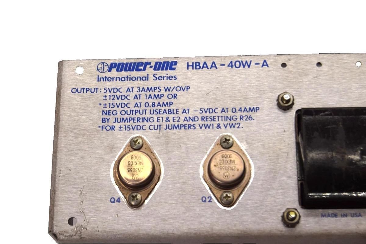 Used Power-One Power Supply HBAA-40W-A International Series HBAA40WA (New)