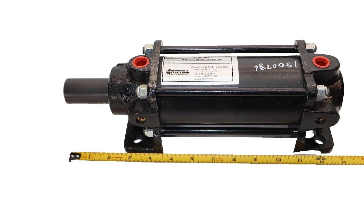 Royal / Westcoast Cylinders Inc. R3F4A2E1A1+4AW,W=2.188 Hydraulic Cylinder (New)