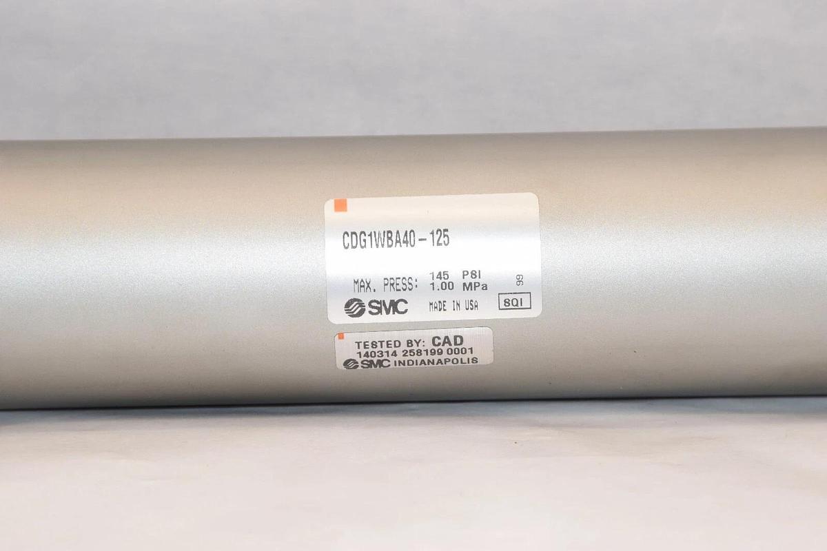 (NEW) SMC CDG1WBA40-125 145psi 1.00MPa Pneumatic Cylinder