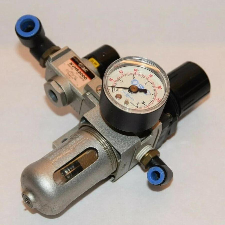 Used SMC NAW2000 7-120psi Filter Regulator With Shut-off Valve NVHS2000