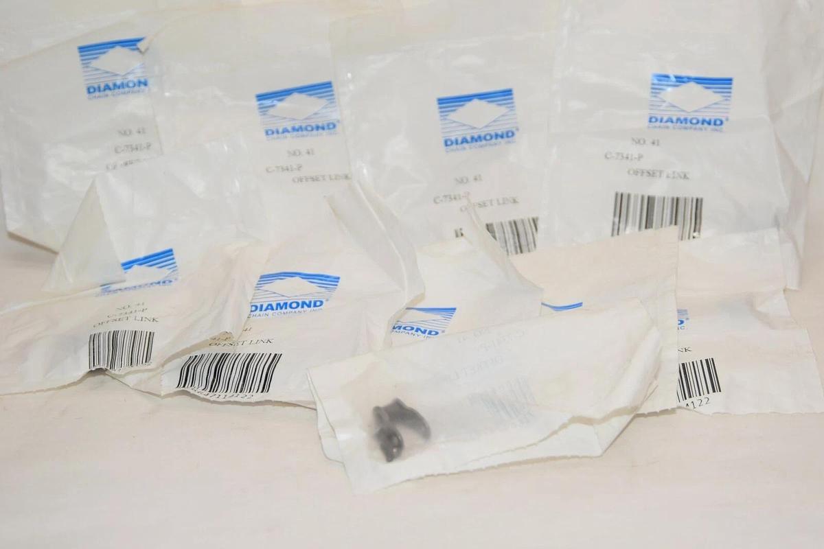 (NEW - Lot of 10) DIAMOND CHAIN COMPANY C-7341-P C7341P Offset Link