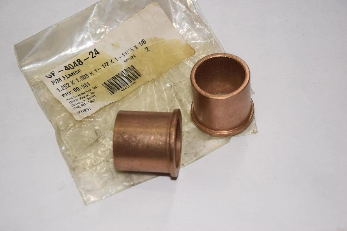 (PK OF 2) SF-4048-24 SF404824 1.25x1.503x1 - 1/2x1-11/16x1/8 BRONZE FLANGE NEW