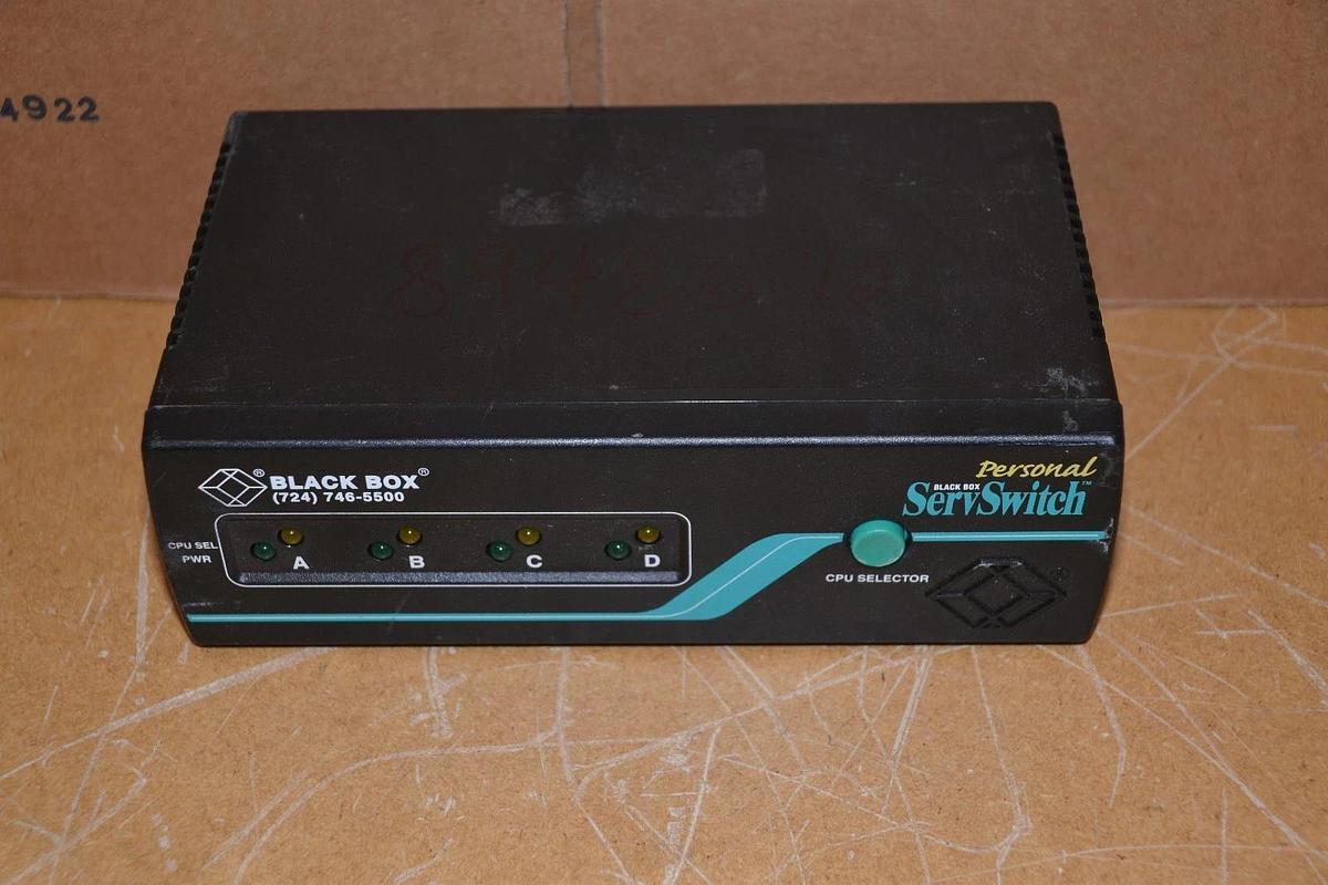 Used BLACK BOX SW626A-R2 4-PORT PERSONAL SERVSWITCH