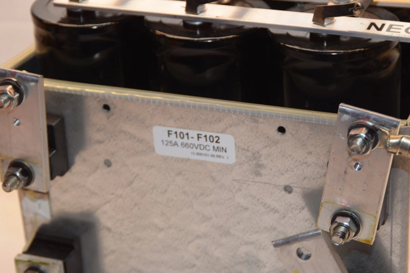 (NEW) EMERSON / LIEBERT 02-796340-53 225kva F101-F102 125A Capacitor Tray