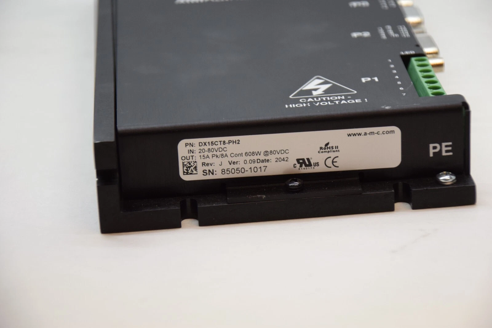 Used ADVANCED MOTION CONTROLS DX15CT8-PH2 20-80Vdc 15A Digital Servo Amplifier