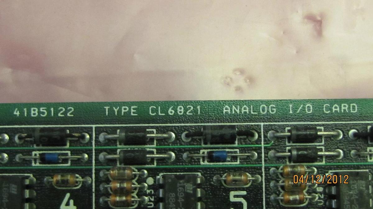 Used FISHER ROSEMOUNT CIRCUIT BOARD ANALOG I/O CL6821-A1 CL6821 A1 CL6821A1 41B5122