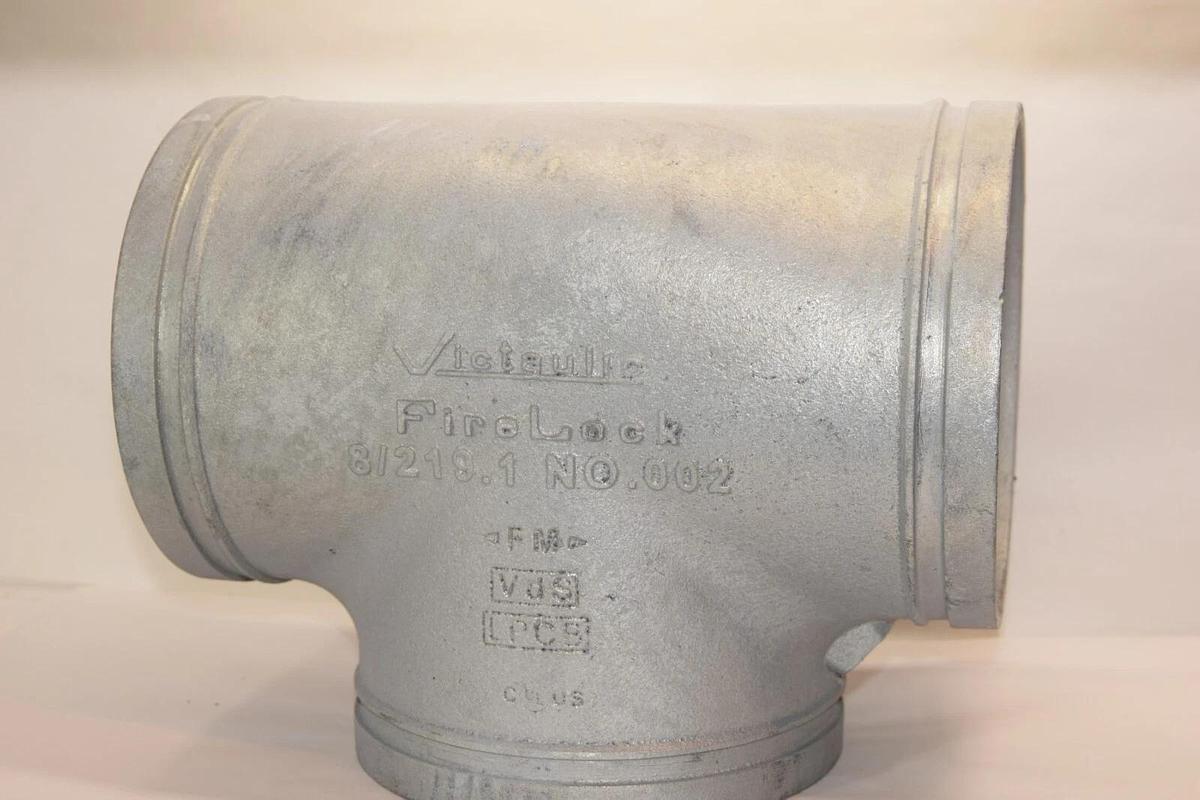 (NEW) VICTAULIC 8/219.1 No. 002 8" Firelock Galvanized Tee T Fitting