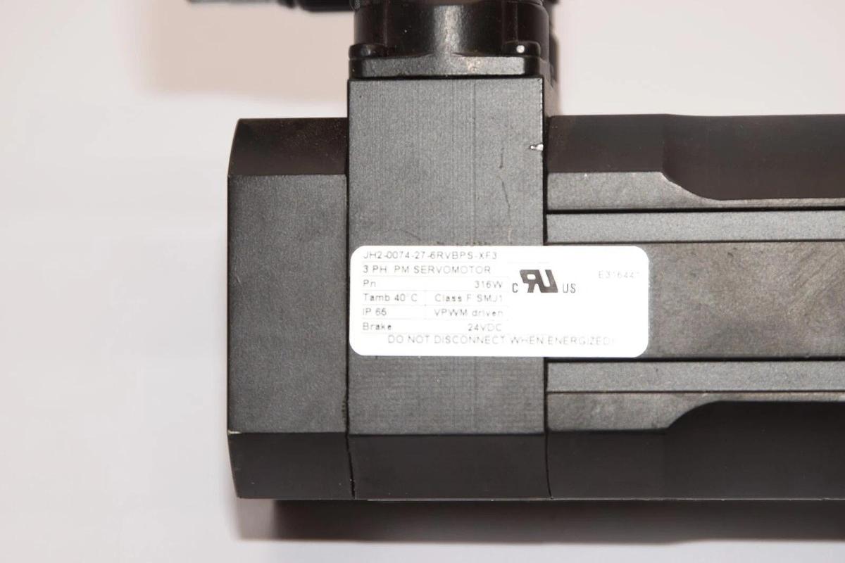 Used JETTER JH2-0074-27-6RVBPS-XF3 1.55A 24Vdc 3 PH PM Servo Motor