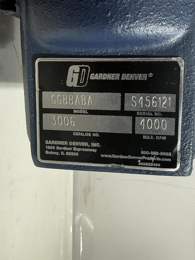 Refurbished Gardner Denver DuroFlow 3006 GGBBABA Rotary Blower Z3 3" NPT 4000RPM