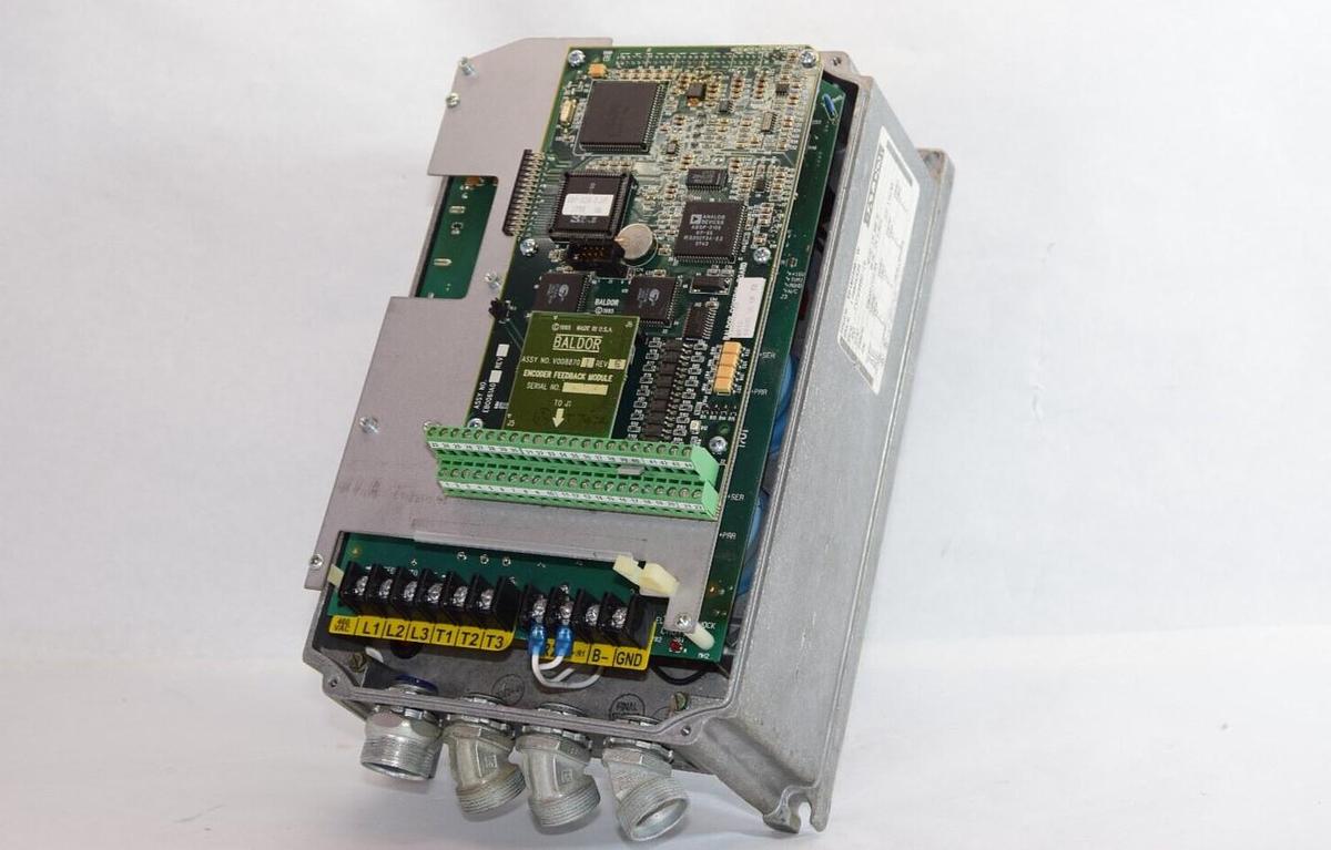 Used BALDOR ZD18H405-W 460Vac 3Ph 50/60Hz Vector Drive