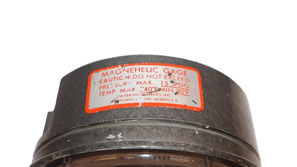 Used Dwyer 2080 C Magnehelic Differential Pressure Gauge 0-80"