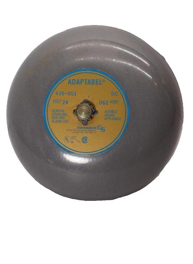 Used EDWARDS 435-6G1 , 4356G1 , .062A 24V Adaptabel Alarm Bell