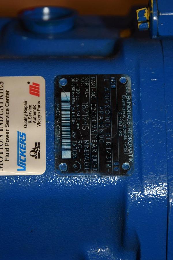 Vickers REXROTH Pump A10VSO100DFR1/31R-PPA12N00 02404193 DFR/31R-PPA12N00 (NEW)