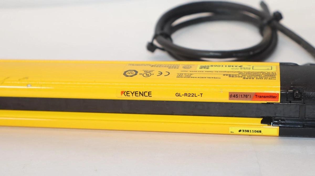 Used Keyence GL-R22L-T , GLR22LT 24V 56mA Light Curtain Transmitter