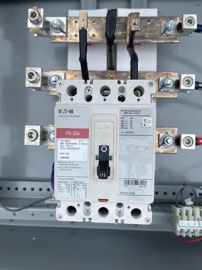 Used Eaton PRL4B Cutler-Hammer, Panelboard Bypass Panel, 208Y 120V, 225A, POW-R-LINE