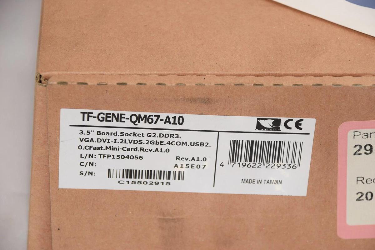 (NEW) AAEON TF-GENE-QM67-A10 , 290694 3.5" Board Socket G2.DDR3