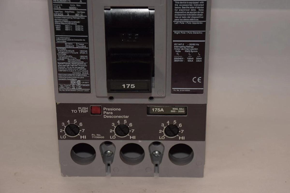 (NEW) SIEMENS HFXD63B175 Ser. A 175A Amp 600V 3P Sentron Series Circuit Breaker