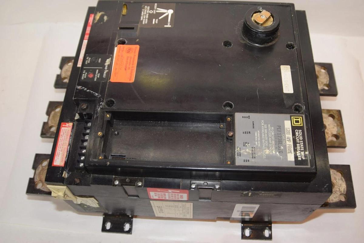 Used Square D PEF1236LSIG 1200 Amp A 1200A PE Solid State Trip Circuit Breaker