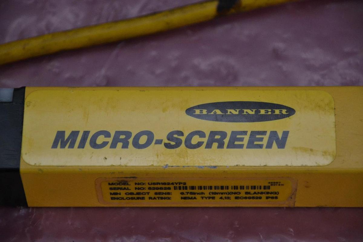 Used BANNER MINI-BEAM MICRO-SCREEN SENSOR PROGRAMMING USR1624YP2 IEC60529 IP65