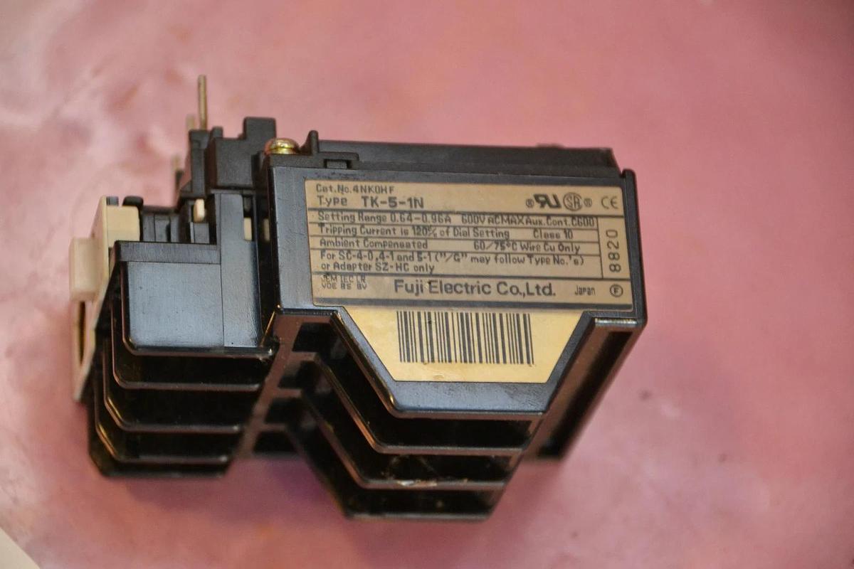 Used FUJI ELECTRIC RELAY TK-5-1N TK 5 1N TK51N 4NK0HF 0.64-0.96A 0.64-0.96 A