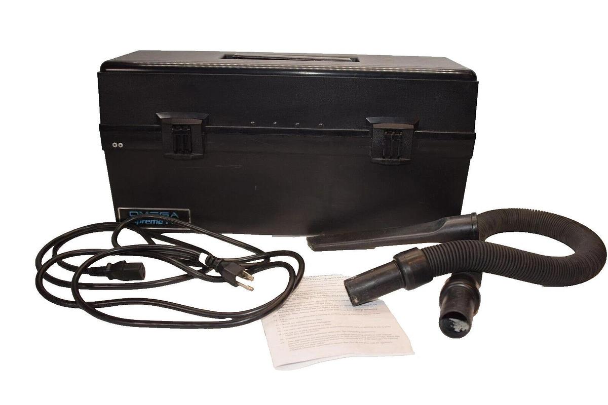 Used OMEGA SUPREME PLUS 40100 120V 3.Amp 60Hz Service Vacuum With Hose & Accessories