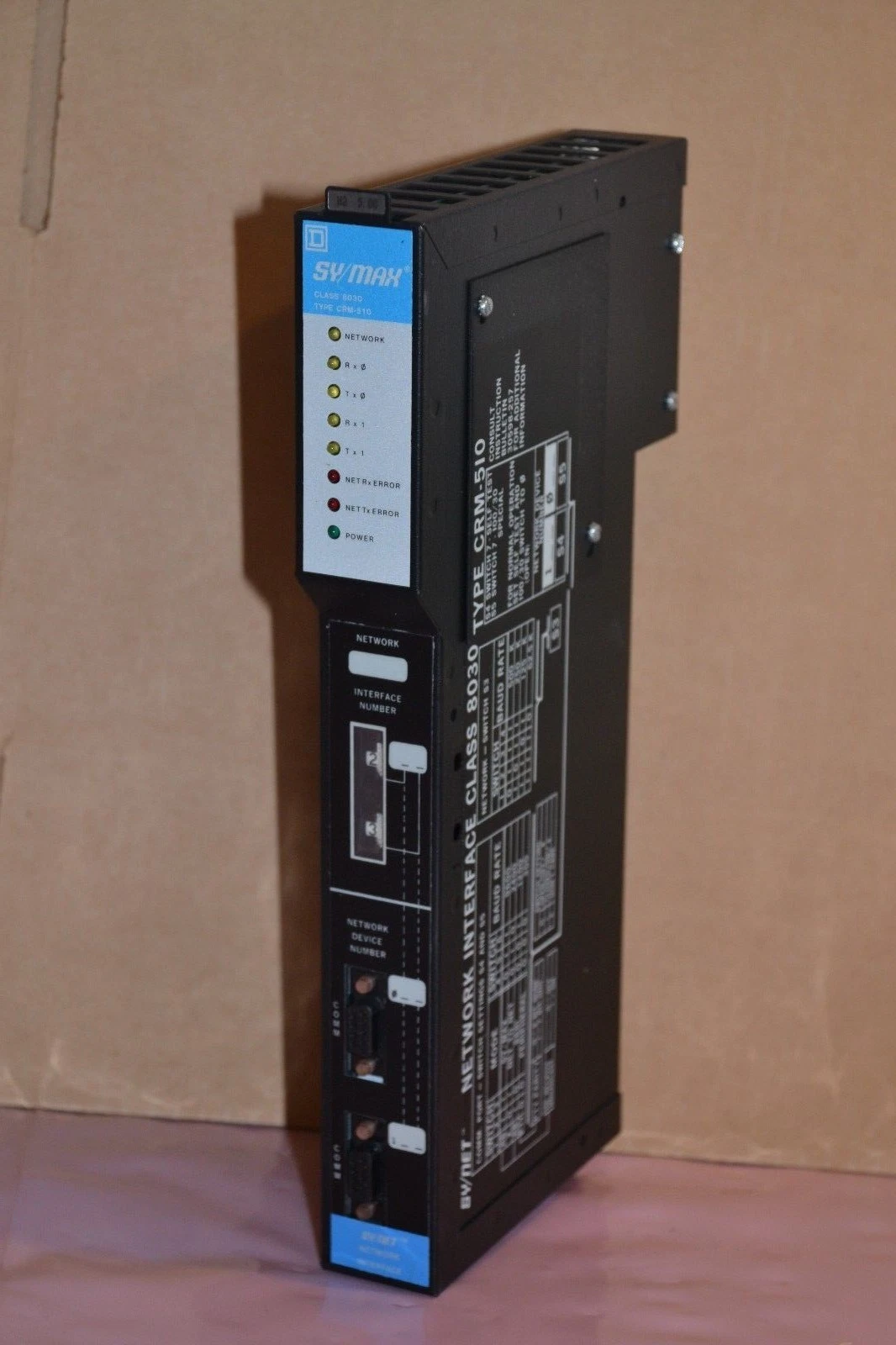 Used Square D Sy/Max Symax Sy/Net Network Interface 8030 CRM-510X CRM-510 H2 Rev 5