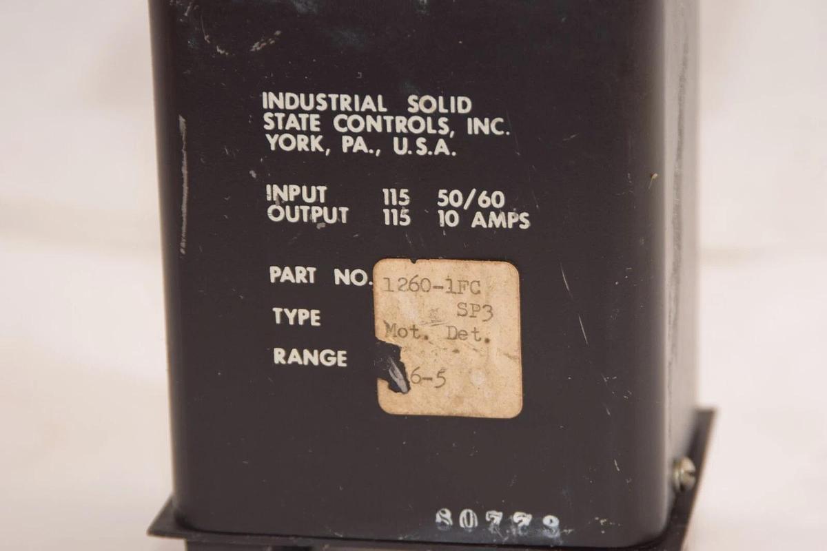 Used ISSC 1260-1FC 115V 50/60Hz 10 Amp Moton Detector