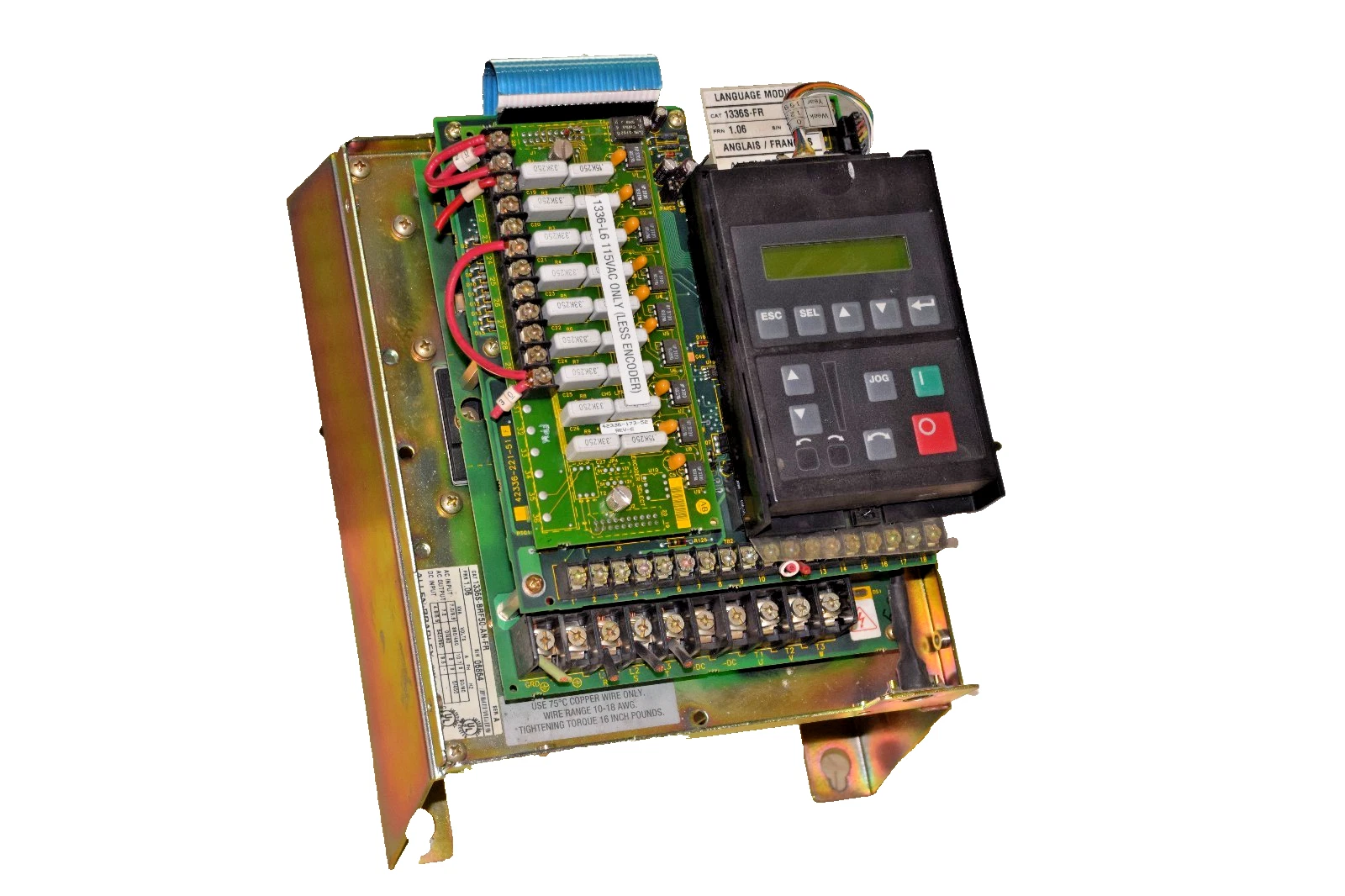 Used ALLEN-BRADLEY 1336S-BRF50-AN-FR Ser. A AC DRIVE 460VAC 5HP 7.2 KVA