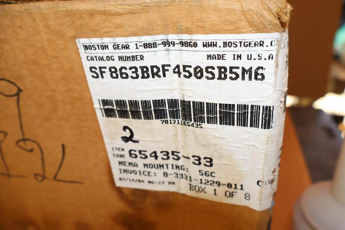 Boston Helical Worm Speed Reducer Gear Box SF863BRF450SB5M6 450:1 .59hp (NEW)