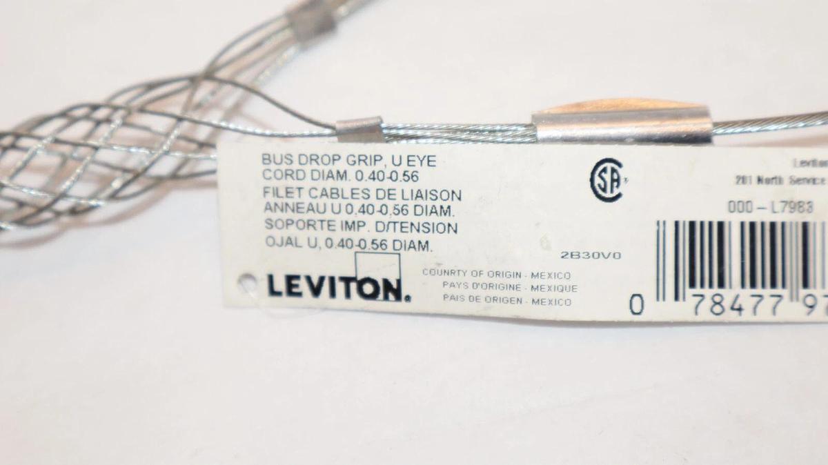 (NEW) LEVITON 000-L7983 , 000L7983 0.40"-0.56" Cord Strain relief
