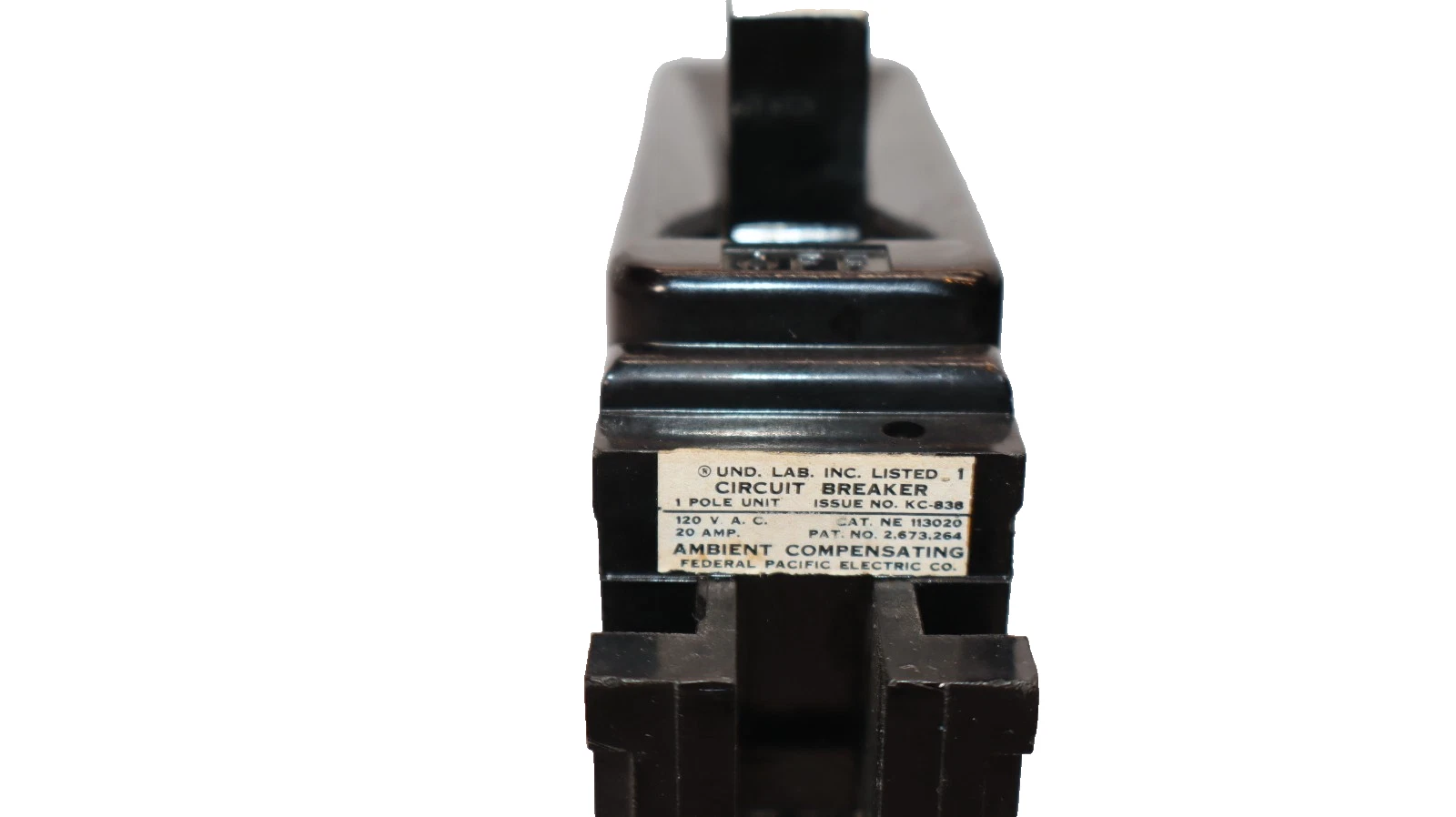 Used United Lab 20A Circuit Breaker 20 Amp 1 Pole NE 113020 NE113020 (Lot of 3)