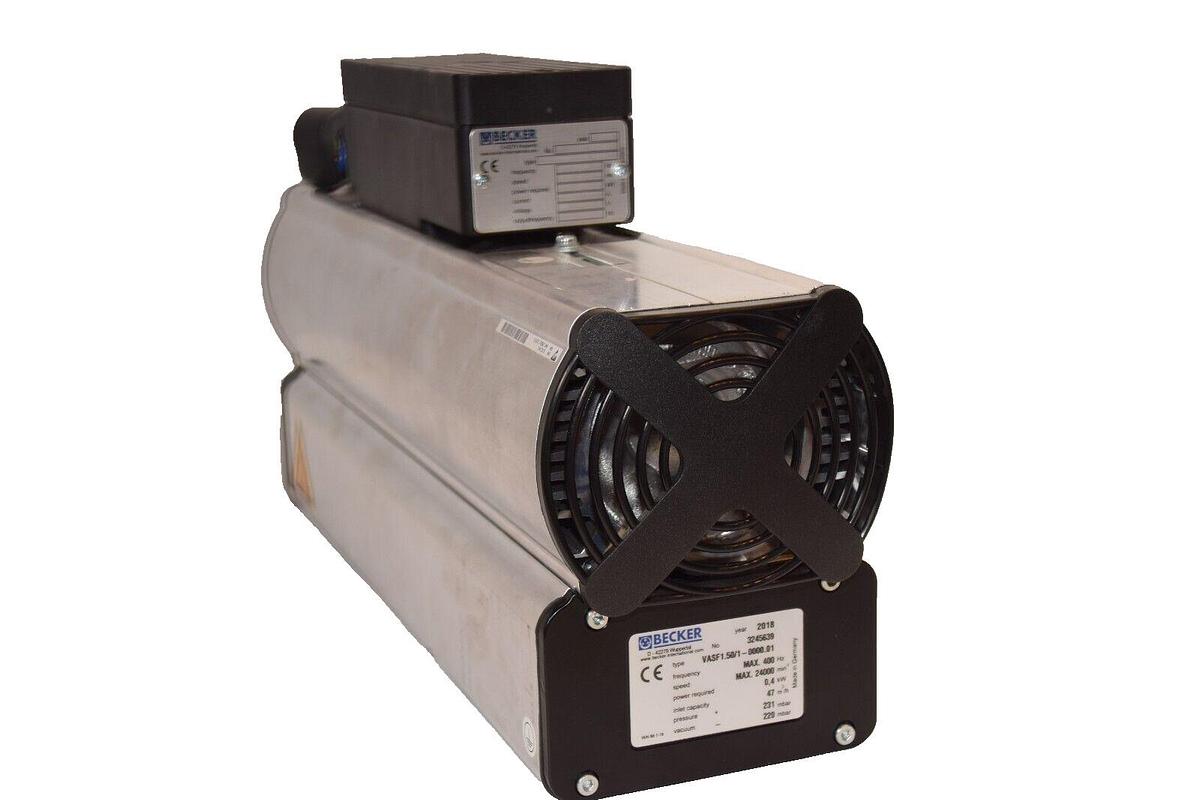 Used BECKER Double Stage Vacuum Pump VASF1.50/1-0000.01 0,4kW 1802-02356 100-240v