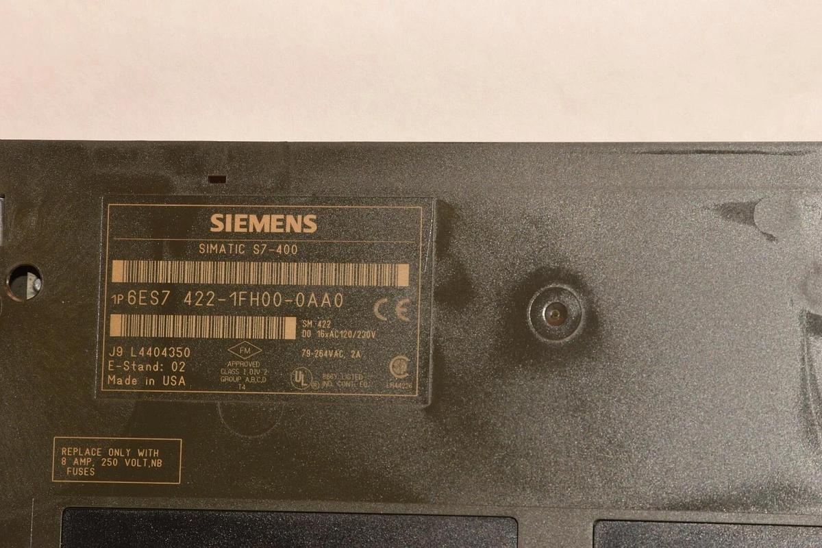 Used SIEMENS 6ES7 422-1FH00-0AA0 16PT 2A Simatic S7-400 Digtial Output Module