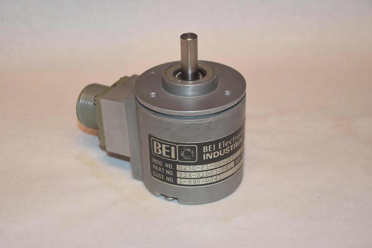 Used BEI ELECTRONICS H25E-F1-SS-2000/2540-ABC-8830-SM18-S INDUSTRIAL ENCODER