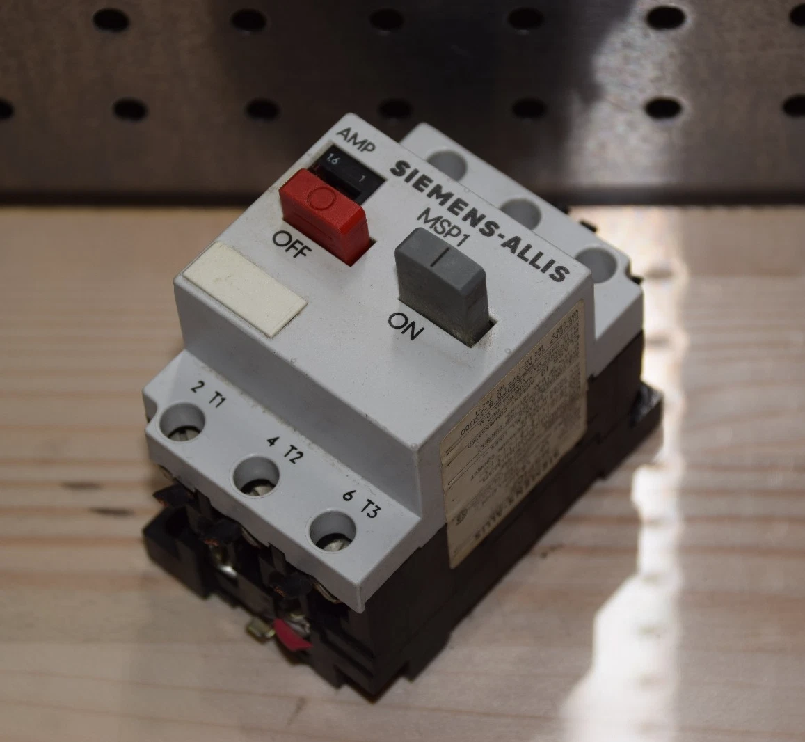 Used SIEMENS-ALLIS MSP1 MSP10F CLASS 10 1,0-6,0 AMP CONTACTOR