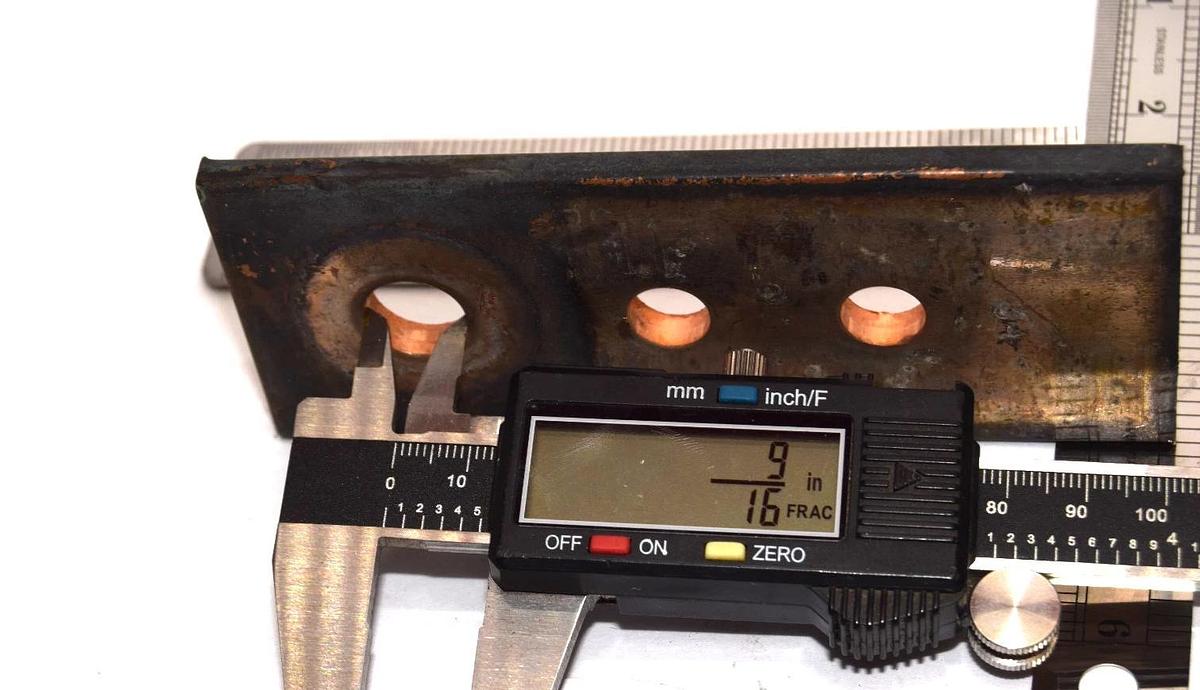 Used Buss Bar 5" x 2" x 1/4" Copper (Lot of 2)