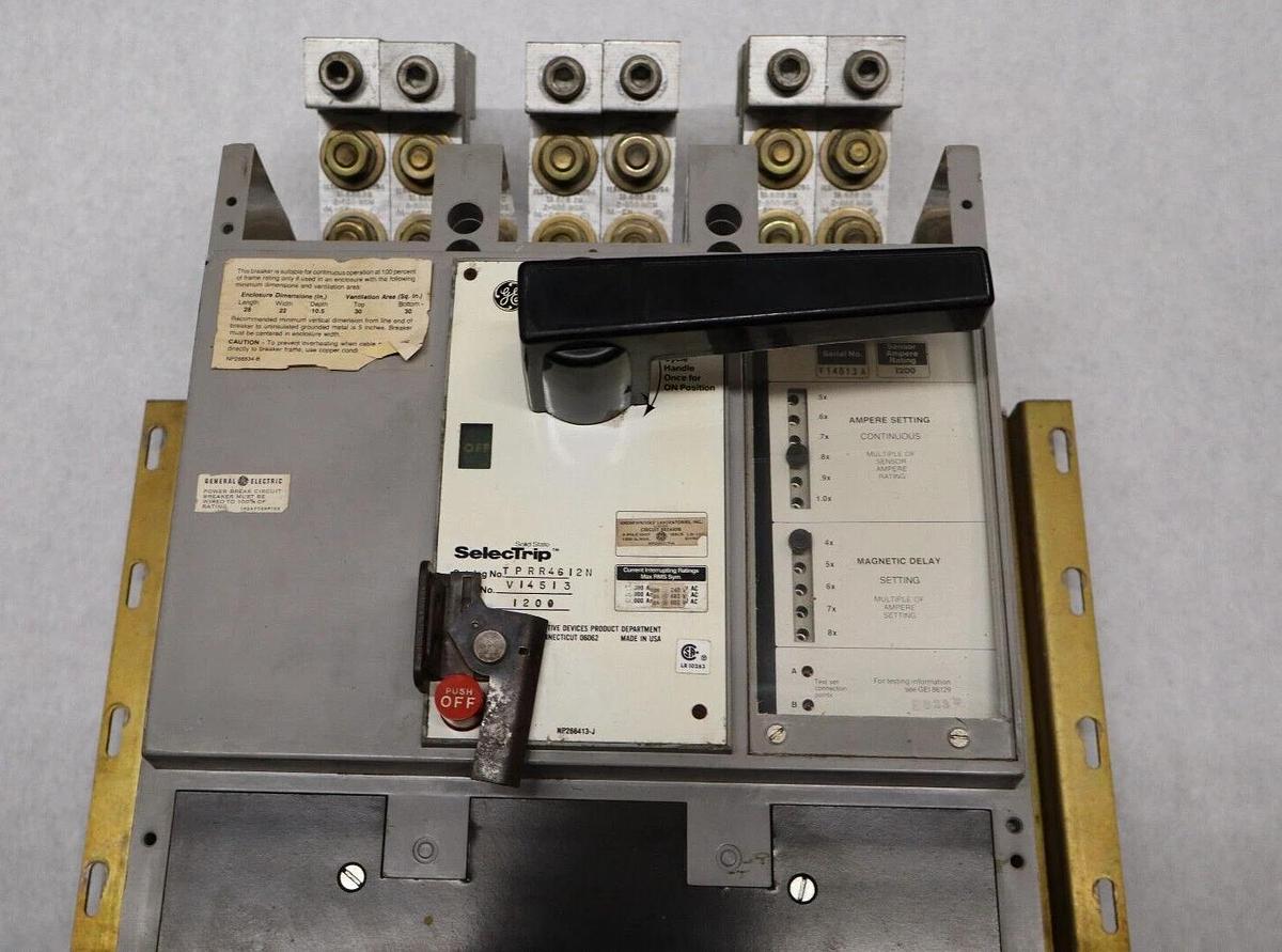 Used GE General Electric Powerbreak Circuit Breaker TPRR4612N V14513 1200 Amp 1200A
