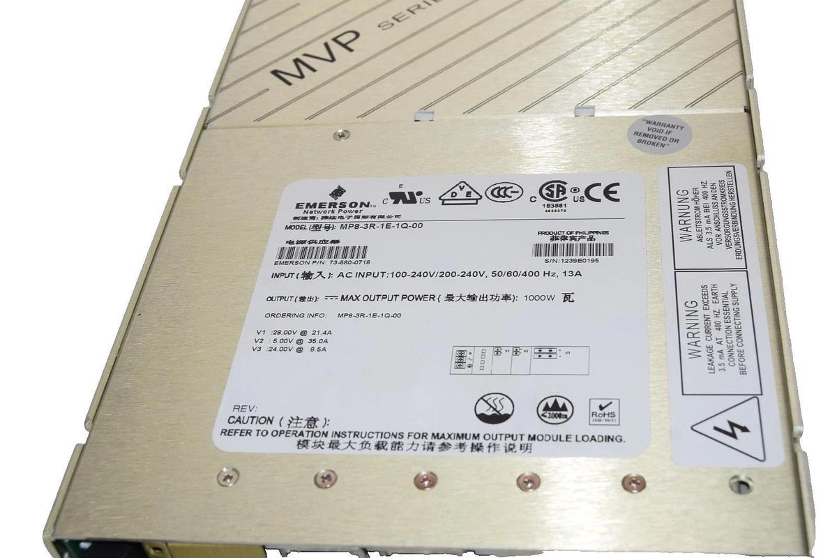 Emerson MVP Power Supply MP8-3R-1E-1Q-00 Out: 1000w (New)