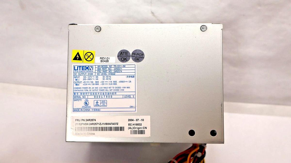 Used LITEON PS-5311-3M 310W Power Supply