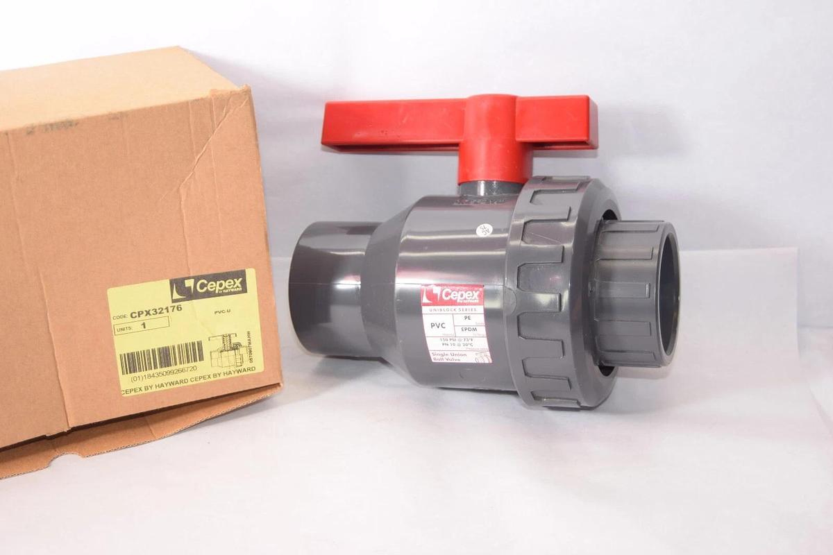 (NEW) CEPEX Hayward CPX32176 PVC-U 2-1/2" Uniblock Single Union Valve