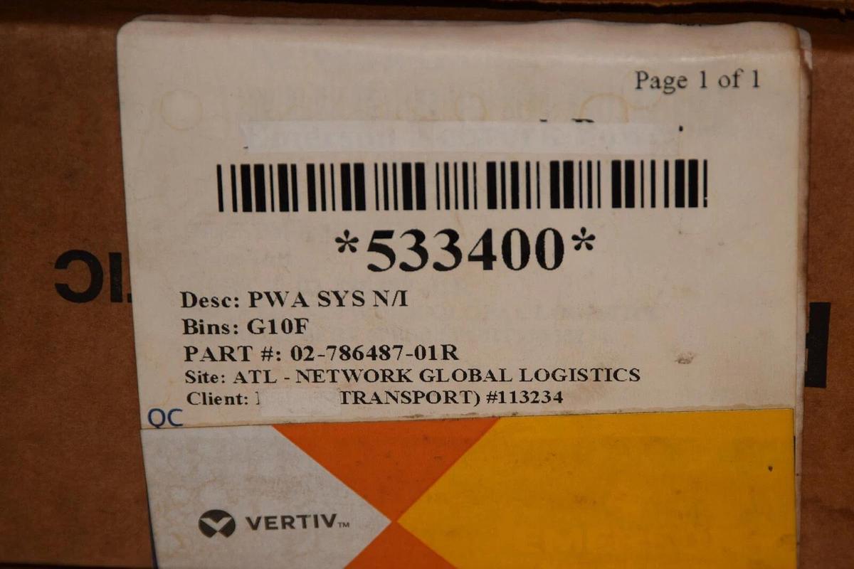 (NEW EMERSON / LIEBERT 02-786487-01 02-78648701R System Norm & Interface Board