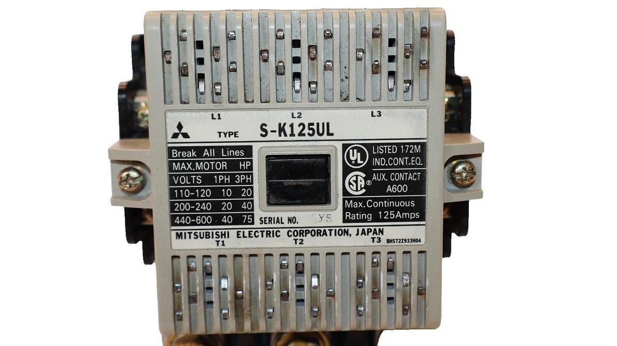 Used Mitsubishi Electric S-K125UL 125Amp Contactor Motor Starter