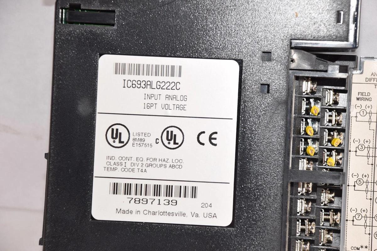 Used GE FANUC Input Module IC693ALG222C 16pt Voltage Input Analog Module