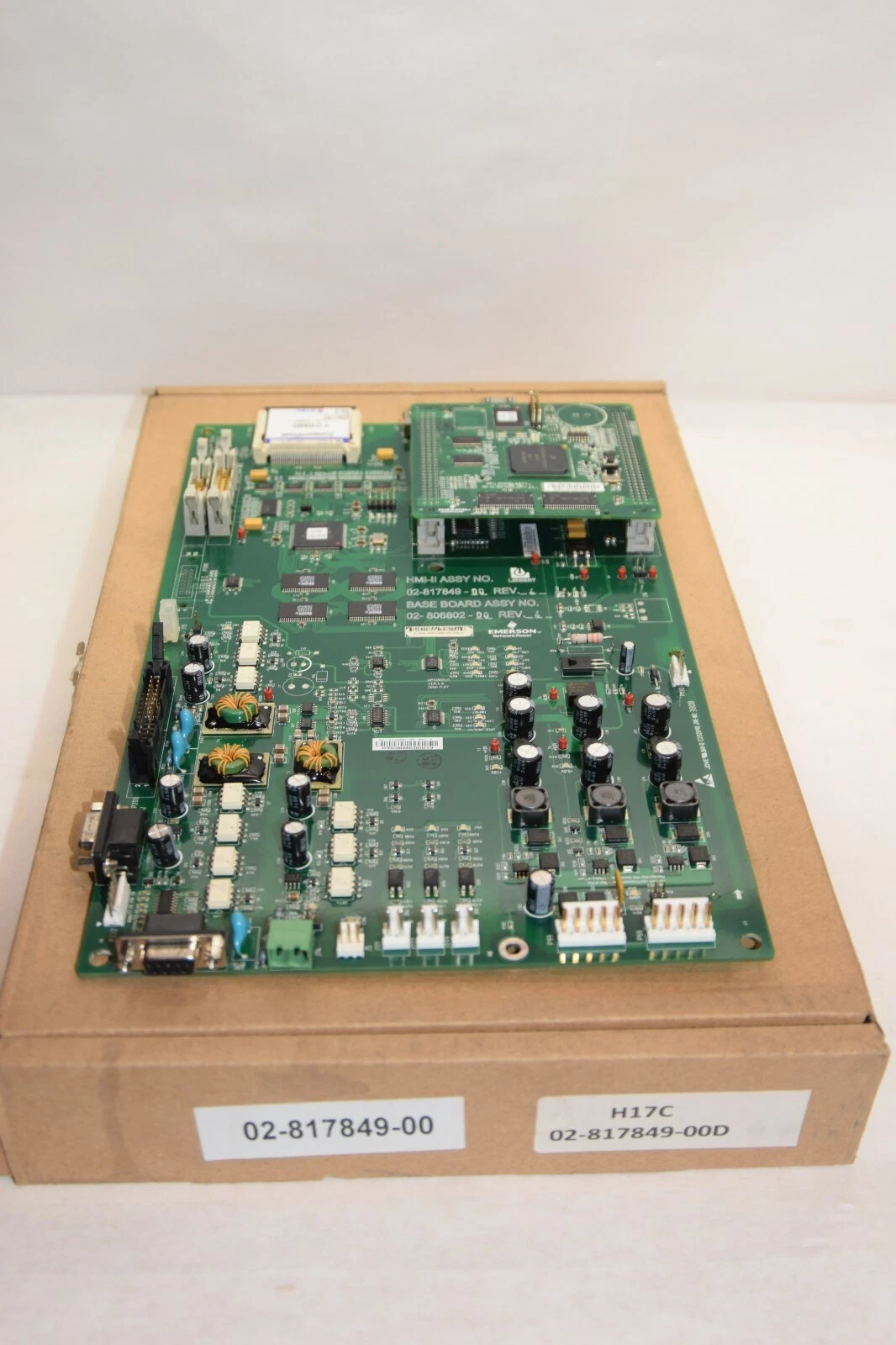 Used EMERSON / LIEBERT 02-817849-00 Rev 4 02-806802-00 Rev 4 HMI-II Assy Board